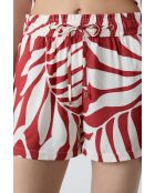 Korte broek van Kalio gedrukt op een ecru achtergrond