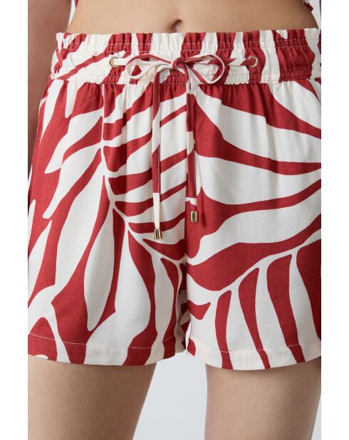 Pantalones cortos Kalio estampados sobre fondo crudo