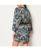 Negligee Wilde con stampa a fondo verde