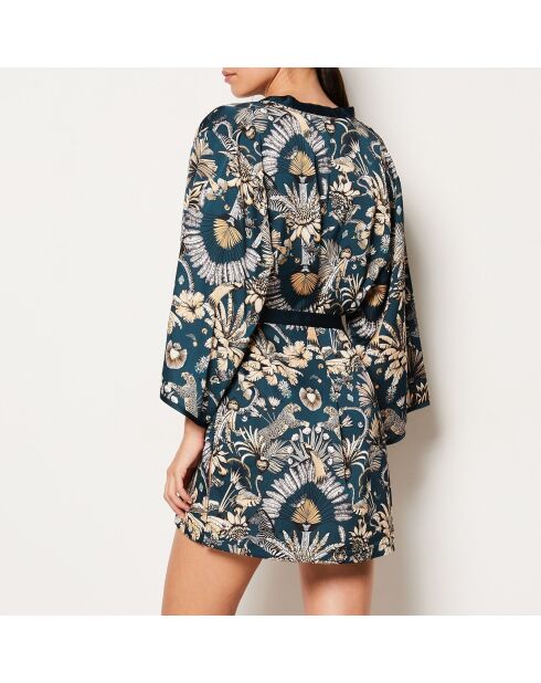 Negligee Wilde con stampa a fondo verde