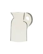 Vase pichet Lumi écru et noir -  19  x  24 cm