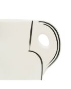 Vase pichet Lumi écru et noir -  19  x  24 cm