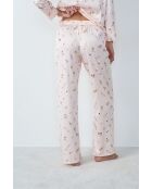 Roze rivierbroek met print