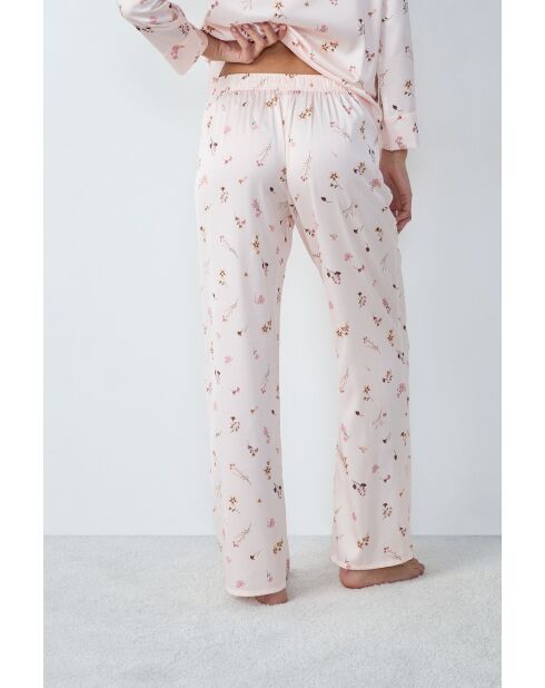 Roze rivierbroek met print