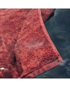 Essentiel douchelak rood cosmos effen gekamd katoen - 70x140 cm