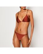 Strap Swim Triangel-BH aus rotem Backstein ohne Bügel und ohne Schale