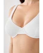 Reggiseno a triangolo bianco Begur con ferretto e senza scocca
