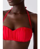 Bandeau-bh zonder beugel en met rode Luarca-schelp