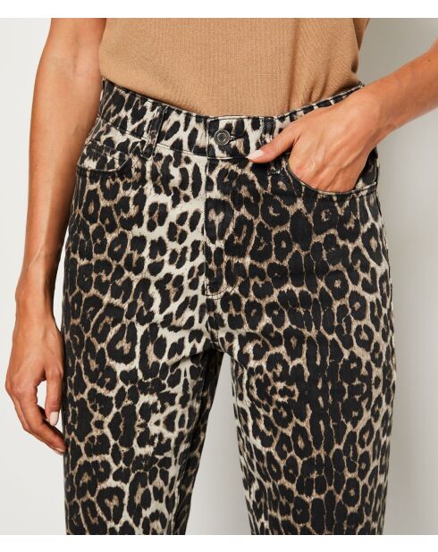 Leonardo broek met beige print