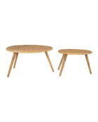 2 natuurlijke Tamba salontafels - H: 44/40 cm