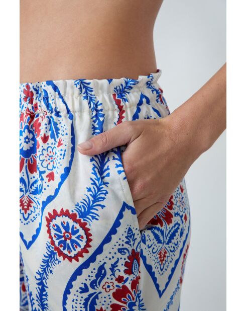 Blauwgroene broek met print Bacio