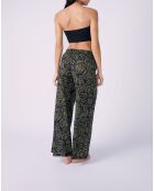 Pantaloni dritti Pipa b con stampa a fondo verde