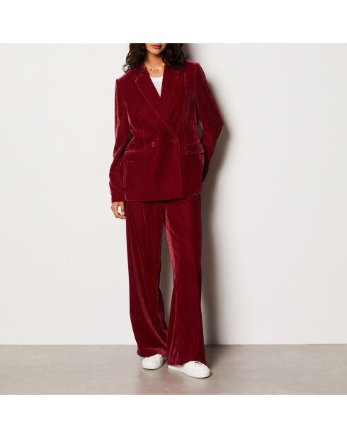 Merida bordeauxrode broek