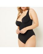 Traje de baño clásico negro Novia s24 de 1 pieza sin marco y sin concha