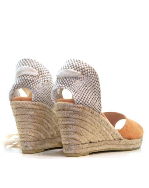 Sandales compensées Ana Belen nude - Talon : 6,5 cm