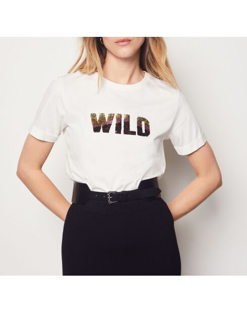 Figue ecru t-shirt met korte mouwen