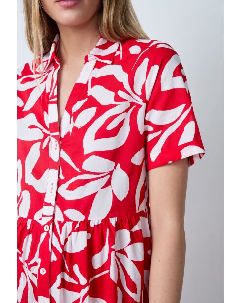 Ebbi jurk met rode print