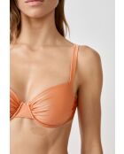 Klassieke bh met beugel en zonder schelp Mooka oranje