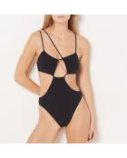 Maillot de bain 1 pièce sans armature sans coque Teva noir