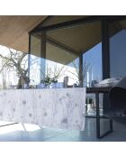 Nappe en lin brodé imprimée Ovni blanche