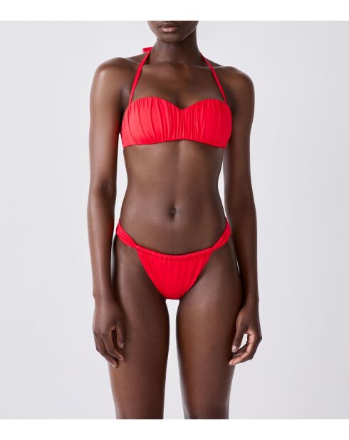 Bandeau-bh zonder beugel en met rode Luarca-schelp