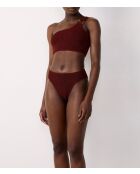 Braune Bikinihose mit hohem Beinausschnitt von Onesize by Team