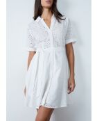 Vestido blanco bordado Carla