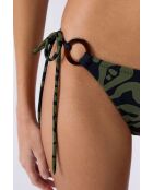 Fice Pipa Brasilianische Bikinihose mit marineblauem Aufdruck