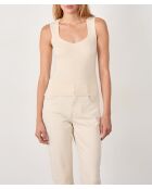 Ecrukleurige trui Ludmilla in maat