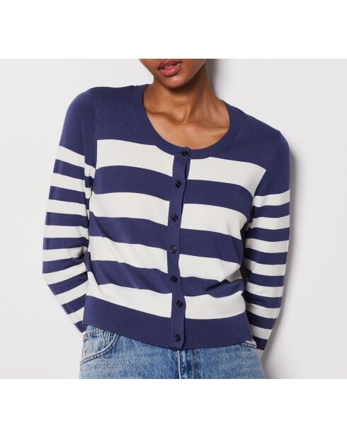 Criss Twinset marineblaue Strickjacke