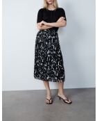 Gonna Jasmin con stampa a fondo nero