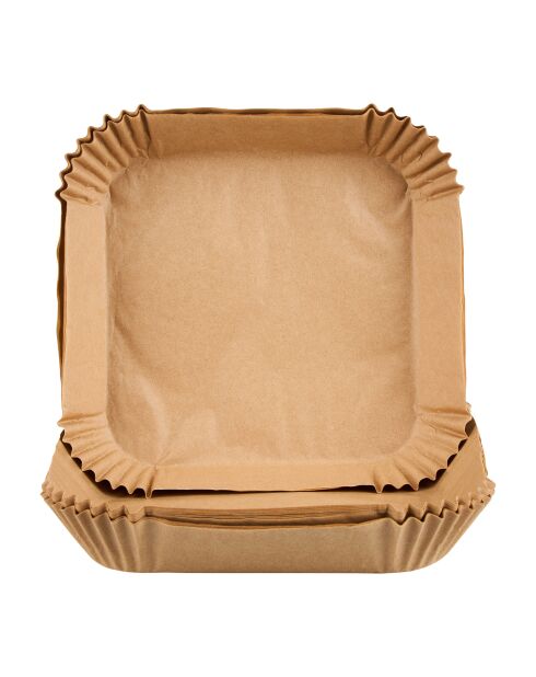 Juego de 50 piezas de papel cuadrado para hornear al aire - 20x20x4 cm