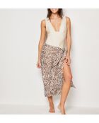 Pareo Capsule Wendy bedruckt weiß braun