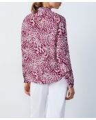 Camisa Olympia con estampado de fondo burdeos