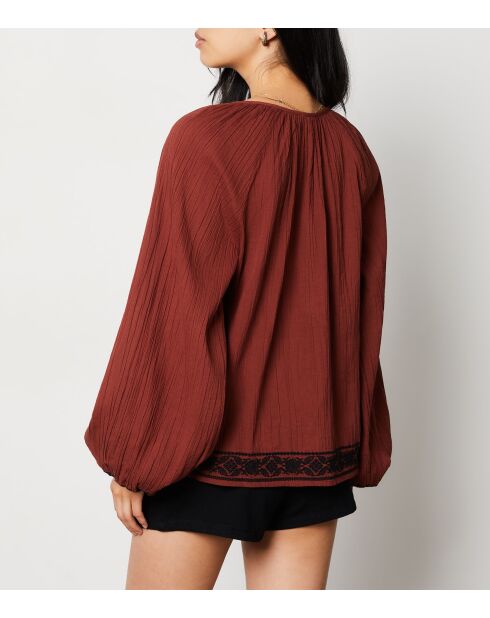 Bluse Jule mit Roststickerei