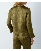 Nasir shirt met groene achtergrondprint