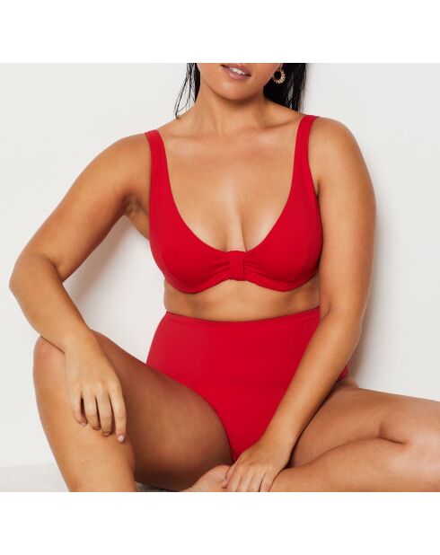 Sculpt lyc rode triangelbeha met beugel en zonder schelp