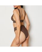 Bassa Bikinihose aus Kupfer mit hoher Taille