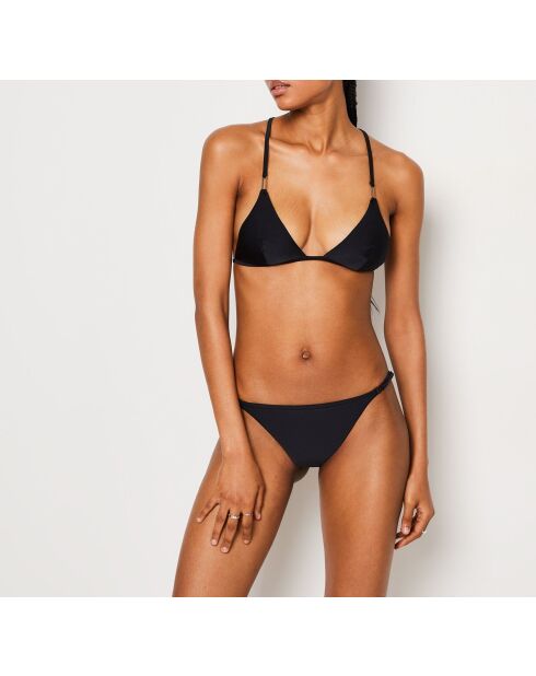 Schwarzer Triangel-BH mit Riemen ohne Bügel und ohne Schale