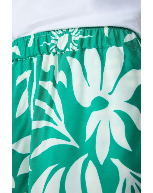 Blaugrüne bedruckte Shorts Faeza