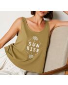 Susan tanktop in kaki olijfgroen