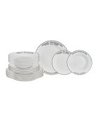 Service à vaisselle porcelaine Décor Brasserie Du Centre - 18 pièces