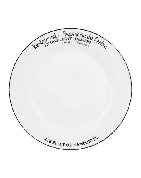 Service à vaisselle porcelaine Décor Brasserie Du Centre - 18 pièces