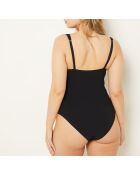 Traje de baño clásico negro Novia s24 de 1 pieza sin marco y sin concha