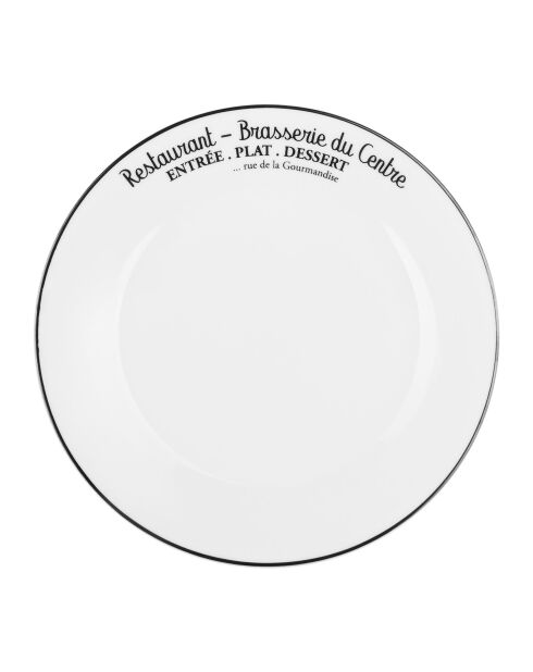 Service à vaisselle porcelaine Décor Brasserie Du Centre - 18 pièces