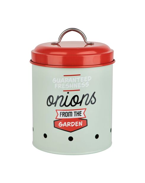 Betty Decor Iron Opbergdoos Rood/Groen Ui - 2 L