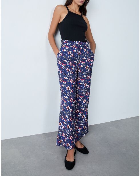 Vilma veelkleurige broek met bloemenprint