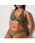 Idilliaco reggiseno a triangolo color kaki verde oliva con ferretto e senza conchiglia