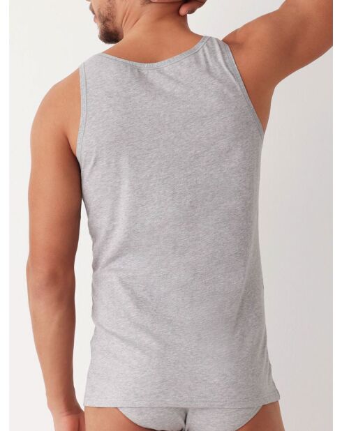 Camiseta sin mangas negra de algodón orgánico Maxime