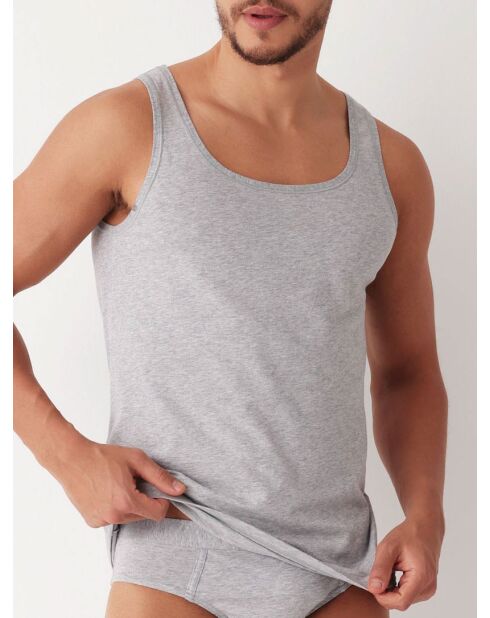 Camiseta sin mangas negra de algodón orgánico Maxime